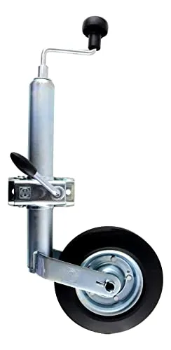 p4U Winterhoff Stützrad mit Klemmträger für Anhänger und Wohnwagen, 150 kg, 48 mm