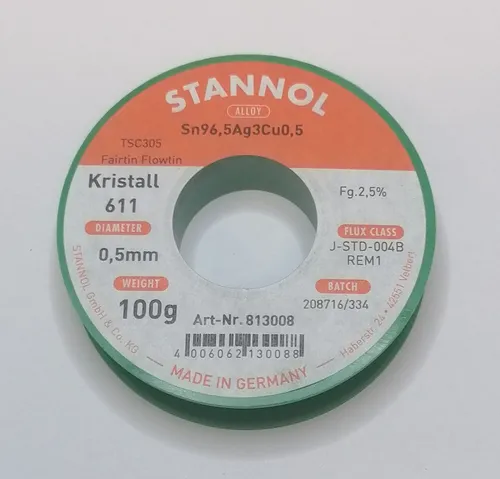 Stannol Kristall 611 Fairtin Lötzinn, bleifrei 100g