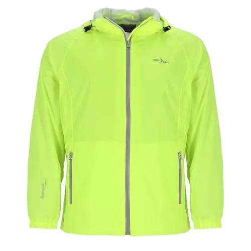 Blue Wave Herren Funktionsjacke Fabian - Outdoor-Jacke Regenjacke Wander- und Fahrradjacke in Neongelb Größe L