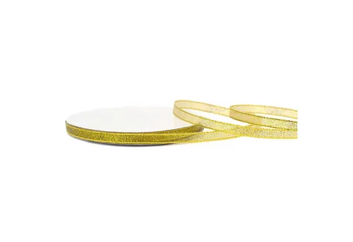 Creativery Geschenkband, Glitzerband 6mm x 32m Rolle Gold