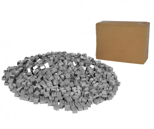 Androni Blox 1000 graue 4er Steine lose 104114554 - Konstruktionsspielzeug Komplette Sets & Packs, fördert die Kreativität und Motorik von Kindern durch vielseitige Baumöglichkeiten.