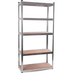 Aga Steckregal, Werkstattregal,Schwerlastregal, Lagerregal, Metallregal 180x90x40 cm, 5 Böden, raglast gesamt 875 kg