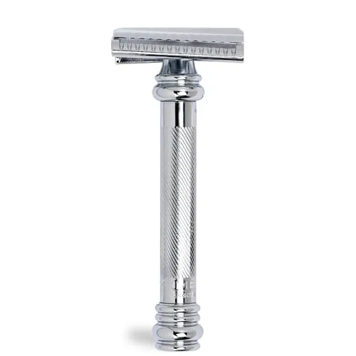 MERKUR Rasierhobel 39C | Barber Pole Schrägschnitt Glanzchrom