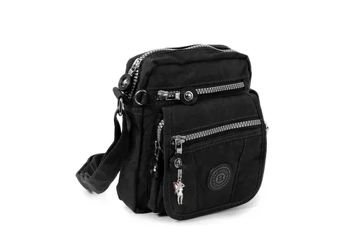 BAG STREET Umhängetasche Bag Street Damen Herren Umhängetasche (Umhängetasche), Damen, Herren Umhängetasche Nylon, schwarz ca. 15cm x ca. 18cm