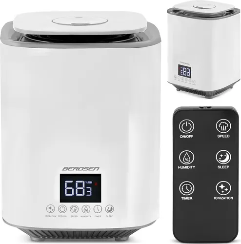 Ultraschall-Luftbefeuchter 2,6 L mit Ionisation, Aromatherapie, Hygrometer 45-90%