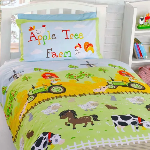 Apple Tree Farm Junior Kinderbett Bettbezug Set Neu Farmyard
