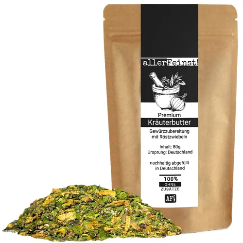 Premium Kräuterbutter Gewürz mit Röstzwiebeln - Gewürzzubereitung - 80g