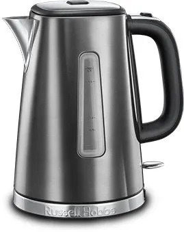 Russell Hobbs 23211-70 - 1.7l Edelstahl Wasserkocher in Grau, stilvolles Design und schnelle Erhitzung