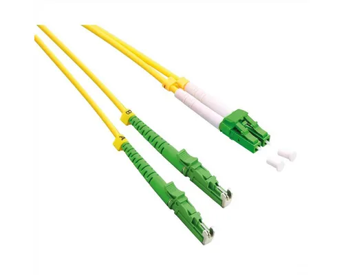 ROLINE LWL-Kabel duplex 9/125µm OS2, LSH/LC Glasfaserkabel, (750.0 cm), APC Schliff, LSOH
