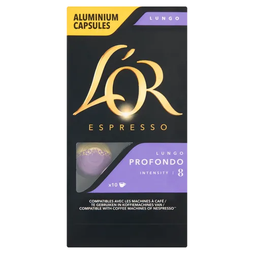 L'Or Espresso Lungo Profondo Gemahlene Kaffeekapseln 52 G (10 Stück)