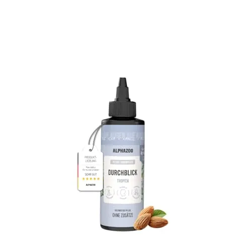 alphazoo Durchblick Augenreiniger für Katzen 100 ml – Natürlicher Tränenfleckentferner – Sanfte Reinigung von Augensekret, Schmutz & Tränenflecken – Ohne Reizstoffe – Effektive & sichere Augenpflege