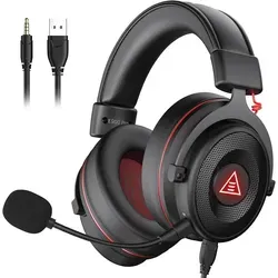 Gaming Headset E900 Pro mit 7.1 Surround Sound und Noise-Cancelling - Erlebe beeindruckenden Sound mit dem E900 Pro Gaming Headset! Ideal für PC und Konsole, bietet es 7.1 Surround Sound, abnehmbares Mikrofon und hohen Tragekomfort – perfekt für lange Gaming-Sessions.