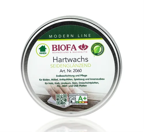 BIOFA Hartwachs mit Bienenwachs & Carnaubawachs 0,25L (61,80 EUR/l)