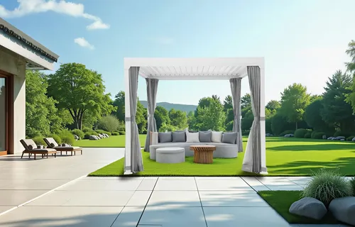 KONIFERA Pavillon Palma mit Lamellendach in weiß von Konifera