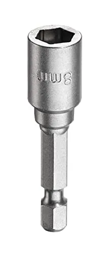 Produktbild kwb Magnetische 8 mm Bit-Stecknuss Professional aus TQ 60-Stahl (Antrieb: 44652 Zoll EQ 44626 Sechskantschaft, ISO 1173 für Außen-Sechskantschrauben