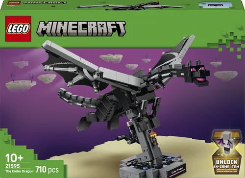 LEGO® Minecraft 21595 - Der Enderdrache - Vollständiges LEGO Set mit 710 Teilen, ideal für kreative Bauprojekte. Fördert die Fantasie und Geschicklichkeit von Kindern ab 10 Jahren. Verpackt in einer ansprechenden Schachtel.