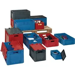 Transportkasten VTK 600/270-0 rot - Werkstatteinrichtung mit robustem Design, ideal für die sichere Aufbewahrung und den Transport von Werkzeugen und Materialien.