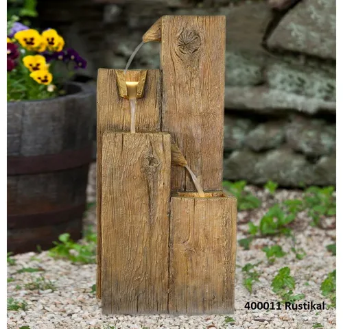 Wehmann Gartenbrunnen Gartenbrunnen Rustikal, inkl. LED-Beleuchtung