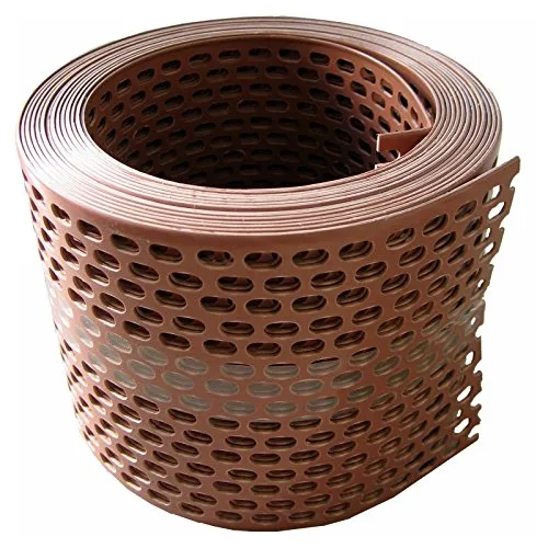 Traufgitter 50 mm ziegelrot/Rolle 5 lfm