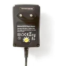 NEDIS Universal-Netzteil 18 W - Vielseitig einsetzbar - Sonstige Elektroinstallationsartikel mit einstellbaren Ausgangsspannungen von 3-12 V und 6 wechselbaren Steckern für zahlreiche Kleingeräte.