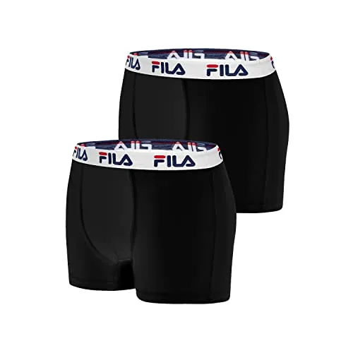 FILA BoxerShorts Herren Bewegungsfreiheit, Unterhosen Männer, Luftiges Netzgewebe, Ultraweich (2er Pack)