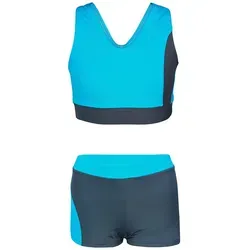 Aquarti Mädchen Sport Bikini - Racerback Bustier & Badehose in Grün - Kinder-Bademode, atmungsaktives Material für optimalen Tragekomfort beim Schwimmen und Sport.
