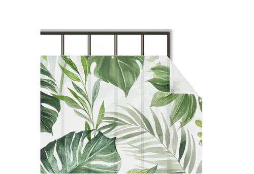 Bilderdepot24 Balkonsichtschutz - Modernes Aquarell Design mit Tropischen Blättern - Gestalte deinen Balkon zur stilvollen Oase! Unser widerstandsfähiger Sichtschutz aus hochwertigem Mesh bietet Privatsphäre und schützt vor Wind. In verschiedenen Größen erhältlich und einfach zu montieren – für mehr Gemütlichkeit im Freien!