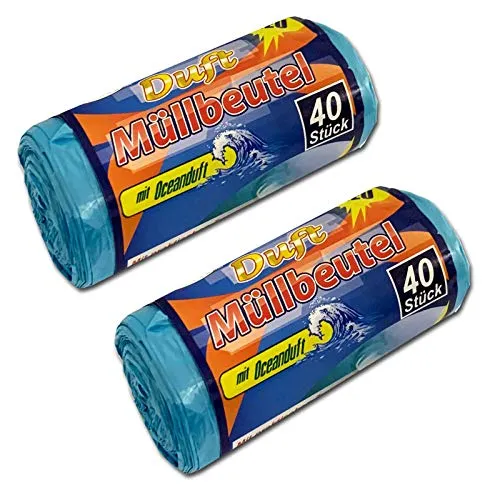 Rollen Duft Müllbeutel Ozean 10l Oceanduft Mülltüten Müllsäcke Abfallbeutel 10 Liter Müll Beutel Mit Zugband 2