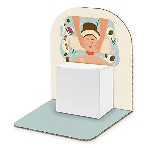 itenga Geldgeschenk Basic I Motiv Massage/Kosmetikbehandlung I Mitbringsel I Gutschein I Geschenkverpackung zum Aufstellen inkl. Geschenkbox