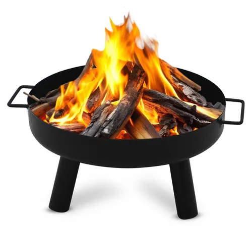 Muntel Feuerschale / Feuerkorb / Gartenkamin – Stahl – Ø57 cm – H32 cm – Schwarz