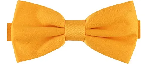 Ladeheid Herren Schmale Fliege M (12cm x 6cm), Dunkel Gelb, 12cm x 6cm