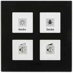 MDT RF-GTT4S.01 KNX RF+ Funk Glastaster 4-fach