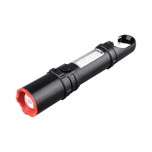 Tragbare, wiederaufladbare Notlampe – Anti-Blackout-Funktion – 500LM, 3 Helligkeitsstufen, 5000K Weißlicht, 2 Li-Ion-Akkus (1200mAh) im Lieferumfang enthalten, USB-C-Ladeanschluss, tragbar und dimmbar