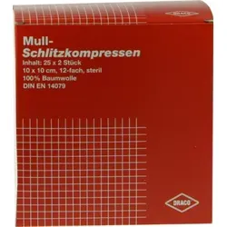 Produktbild Schlitzkompressen Mull 10x10 cm