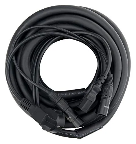 Pronomic Stage EUIECX-10 Hybridkabel - Mikrofonkabel für Stromversorgung und Signalübertragung, ideal für Aktivboxen und Bühnenbeleuchtung, verhindert Kabelsalat und bietet hohe Belastbarkeit.