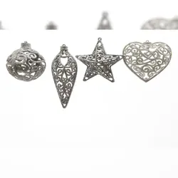 Baumhänger Baumschmuck Christbaumschmuck silber Weihnachtskugeln Stück