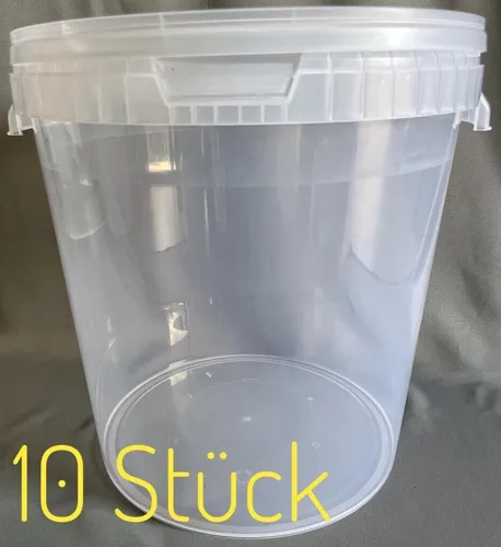 Eimer mit Deckel 30 l Liter  Aufbewahrung Lebensmittele Leereimer  Kübel 10 x