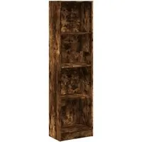 vidaXL Bücherregal Räuchereiche 40x24x176 cm - Praktisches Regal aus hochwertigem Holzwerkstoff, ideal für Bücher, DVDs und Deko. Mit seiner stabilen und feuchtigkeitsbeständigen Oberfläche ist es pflegeleicht und vielseitig einsetzbar.