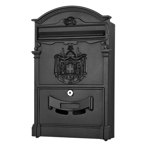 Mucola Wandbriefkasten Letterbox - Witterungsbeständig und inkl. 2 Schlüssel - Briefkasten aus pulverbeschichtetem Stahl, ideal für die Wandmontage, bietet sicheren und stilvollen Schutz für Ihre Post.