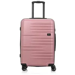 Pack Easy Mena 4 Rollen Trolley 64 cm - Rosa mit Dehnfalte - Trolleys, 4 Rollen für müheloses Reisen und Dehnfalte für zusätzlichen Stauraum.