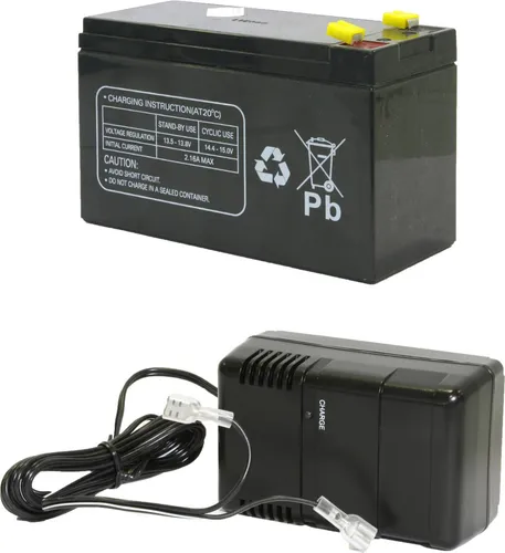 Stromversorgungs-Set mit HiPower-Akku 12V/7,2Ah und Automatik-Ladegerät