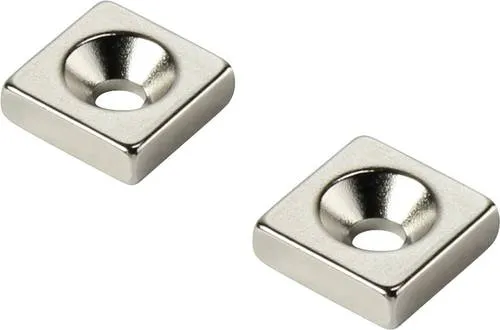 TRU Components W25L25T3-M5 Permanent-Magnet Rechteckig (L x B x H) 25 x 25 x 3mm N35 Grenztemperatur (max.): 80°C
