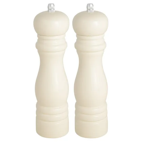 IB Laursen Gewürzmühle 2er-Set - Salz- und Pfeffermühle in Creme - Küchenhelfer mit zeitlosem Design, aus strapazierfähigem Gummiholz, perfekt für jede Kücheneinrichtung und bereichert Ihre kulinarischen Erlebnisse.