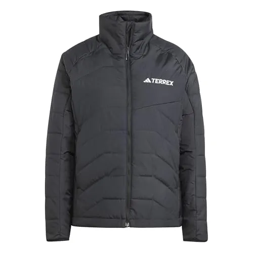 adidas Damen Terrex Multi Insulated Jacket - Schwarz, Größe L - Funktionsjacke aus 100% recyceltem Polyester, wasserabweisend und mit elastischen Bündchen für optimalen Komfort und Schutz bei Outdoor-Aktivitäten.