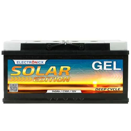 Electronicx Solarbatterie 12V 140Ah GEL Batterie - Powerstations: Hochleistungs-GEL-Batterie mit 140Ah Kapazität, ideal für Solar-Anwendungen und zuverlässige Energieversorgung.
