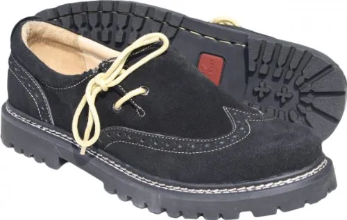 German Wear Haferlschuhe Trachtenschuhe Brogue Original-Handmachart 42 EU Schwarz