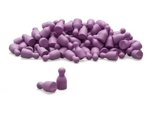 Wissner® aktiv lernen Lernspielzeug Spielfiguren in versch. Farben und gemischt, Halma-Kegel Pöppel, RE-Wood®