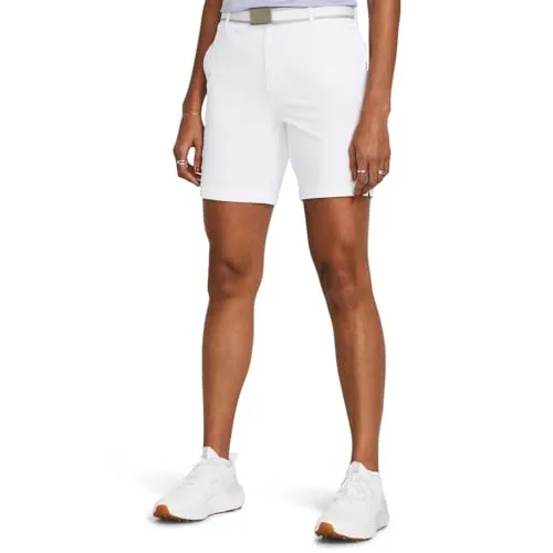 Under Armour Damen Drive-Shorts - Bequeme UA Damen Drive-Shorts aus strapazierfähigem Stretch-Twill für optimale Bewegungsfreiheit. Mit wasserabweisender Technologie und praktischem 4-Pocket-Design für jeden Einsatz.
