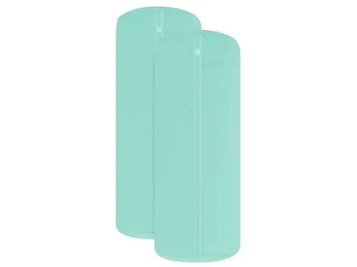 npluseins Doppelpack Jersey Nackenrolle-Kissenbezug - Uni Kissenhülle 1389.1908, ca. 40 x 15 cm, Mint