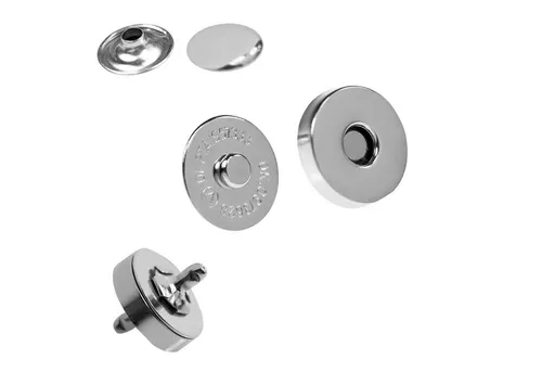 maDDma 10 Magnet-Verschlüsse mit Nieten, Verschluss rund, Größen Farbwahl Gurtstecker (10 er Paket, 10-tlg), 18mm